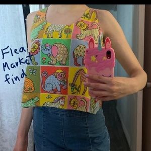 Vintage crop tank top